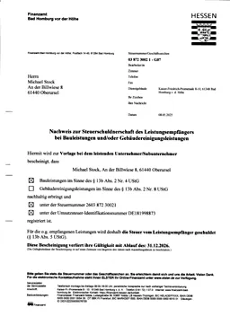 Download PDF-Datei: Nachweis zur Steuerschuldnerschaft