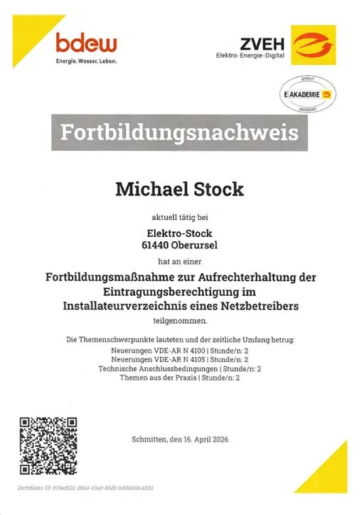 Download PDF-Datei: Fortbildungsnachweis bdew